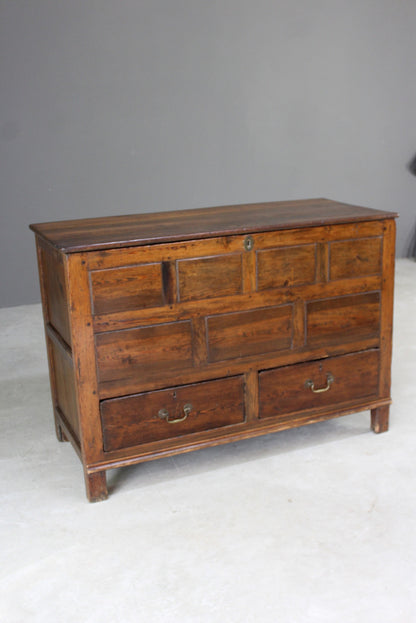 Antique Stained Pine Mule Chest - Kernow Furniture