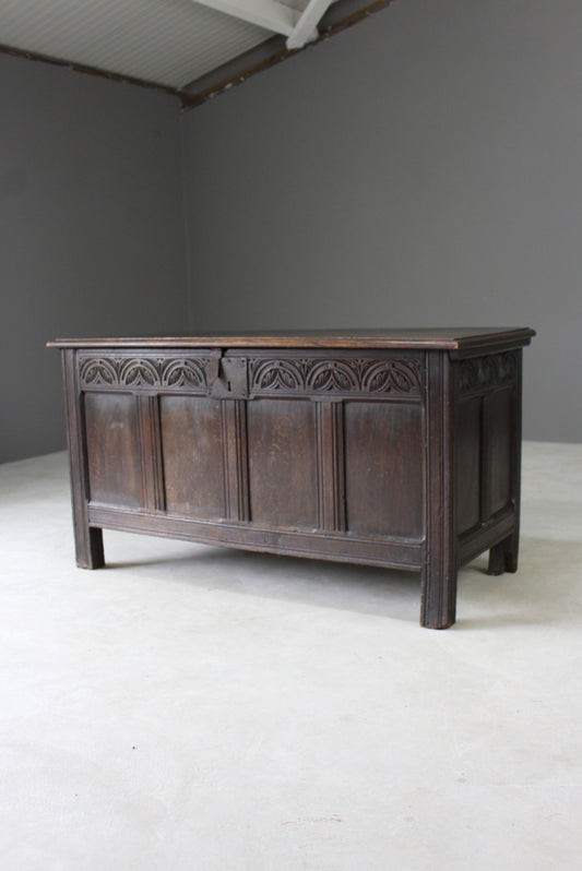 Antique 18th Century Oak Coffer - Kernow Furniture