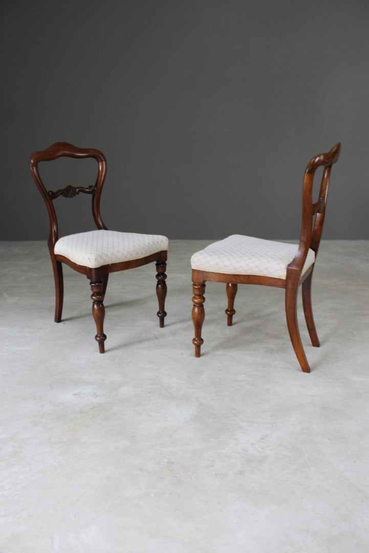 Set 6 Antique Rosewood Dining Chairs - Kernow Furniture