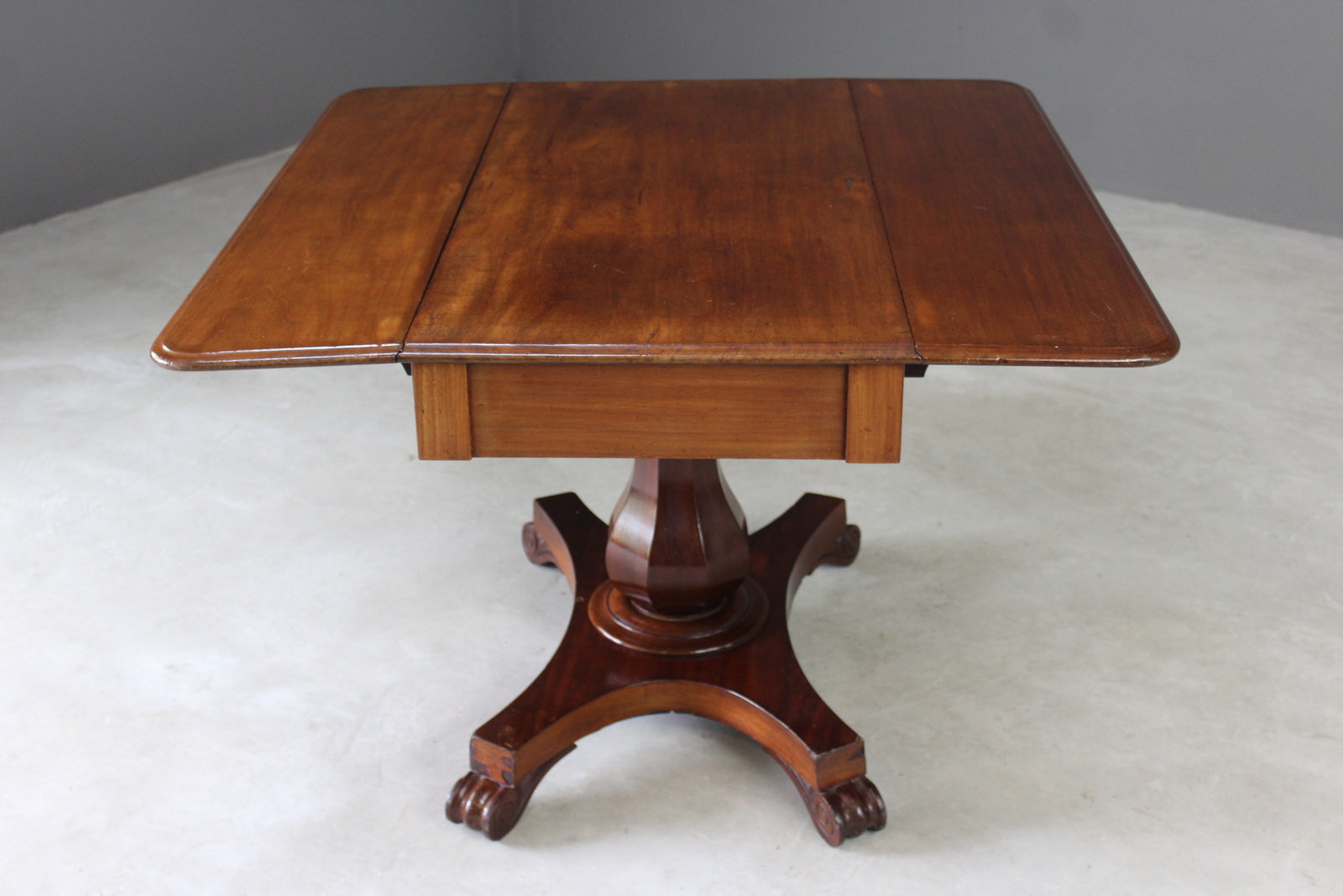 Antique Mahogany Drop Leaf Table - Kernow Furniture