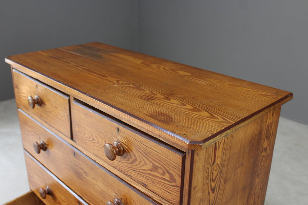 Antique Pitch Pine Chest of Drawers - Kernow Furniture