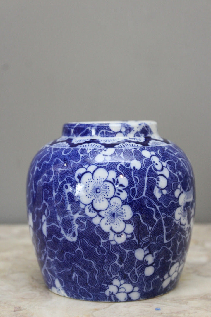 Oriental Blue & White Ginger Jar - Kernow Furniture