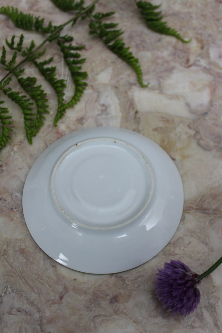 Single Vintage Green & Cream Cup & Saucer - Kernow Furniture