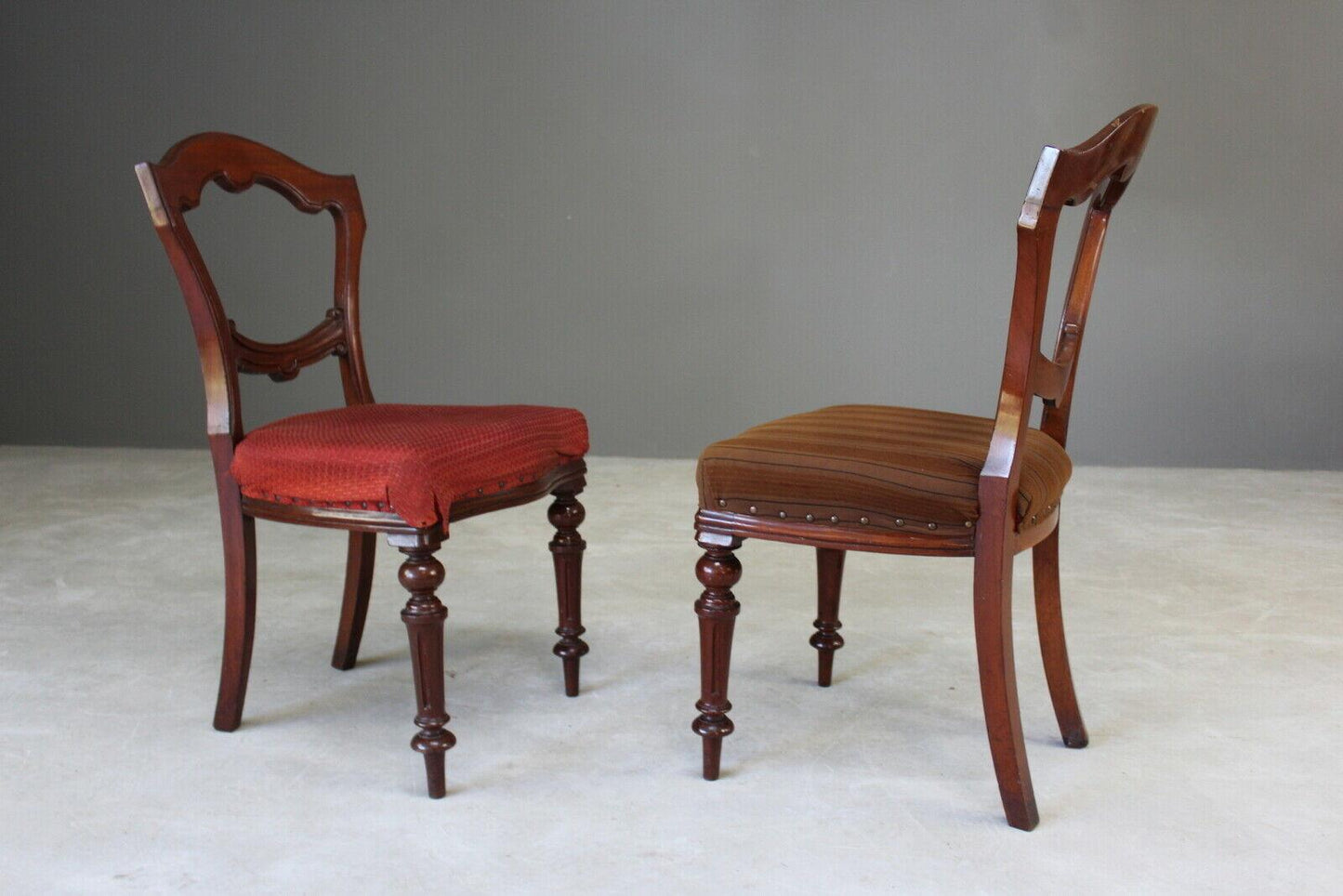 Set 4 Antique Victorian Mahogany Dining Chairs - Kernow Furniture