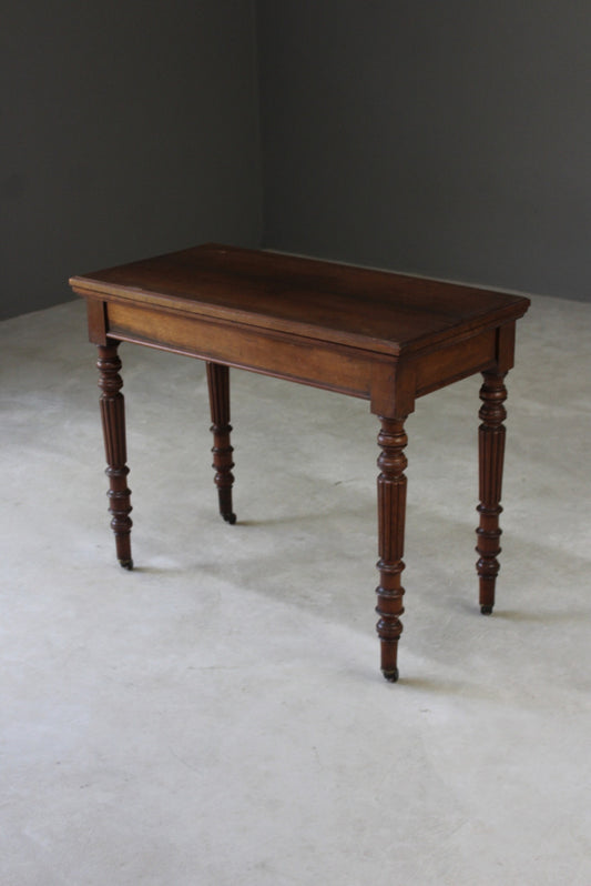 Victorian Mahogany Games Console Table - Kernow Furniture