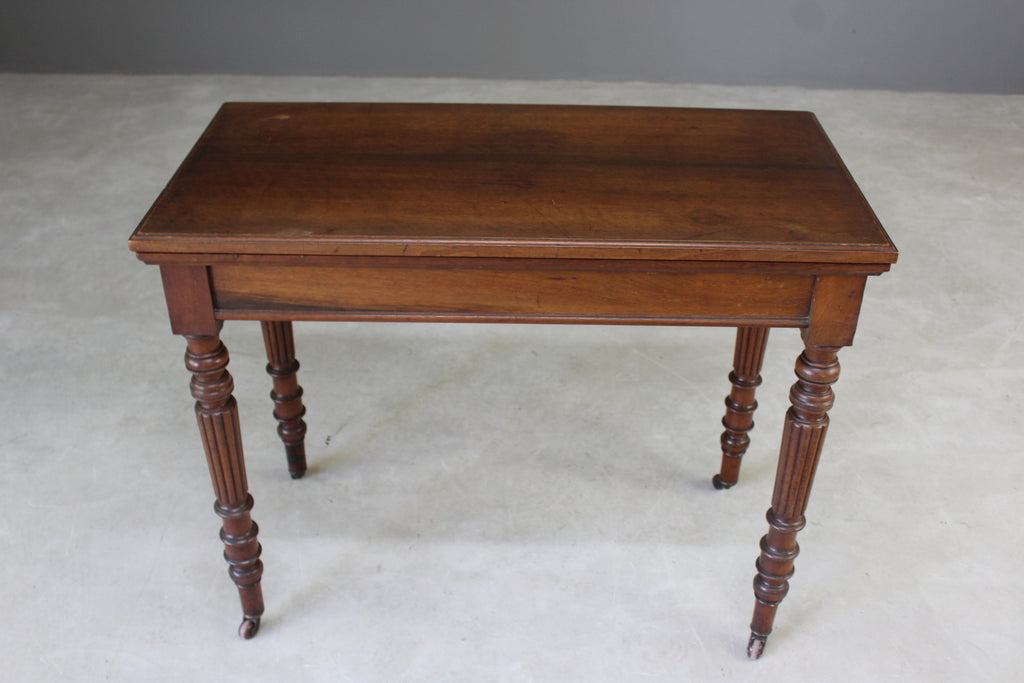 Victorian Mahogany Games Console Table - Kernow Furniture