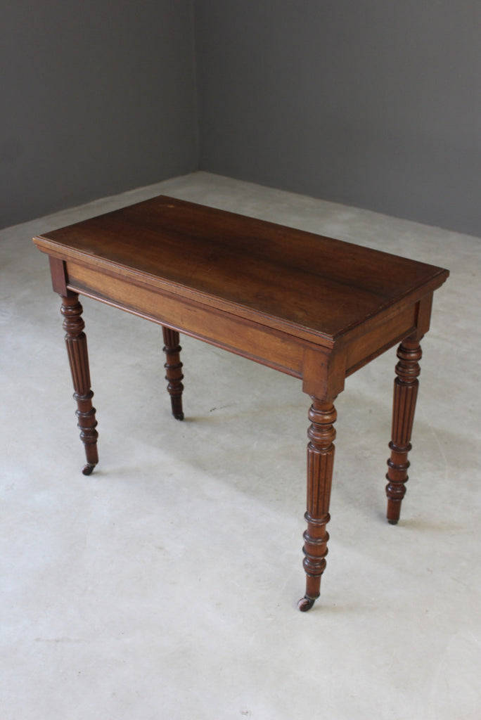 Victorian Mahogany Games Console Table - Kernow Furniture