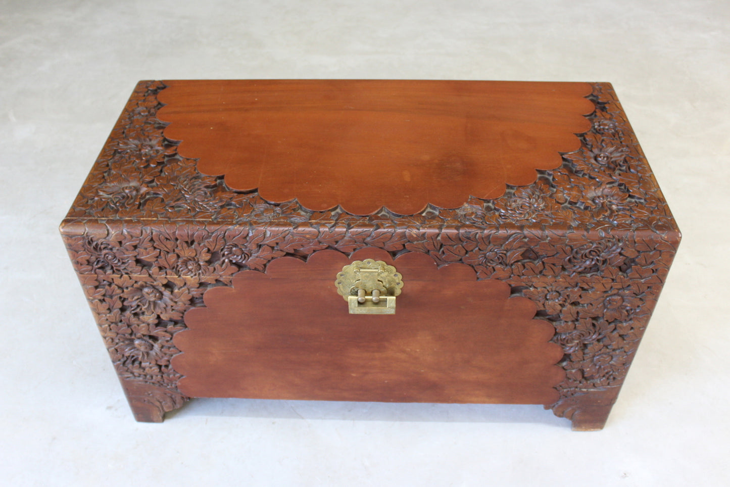 Carved Camphor Chest - Kernow Furniture