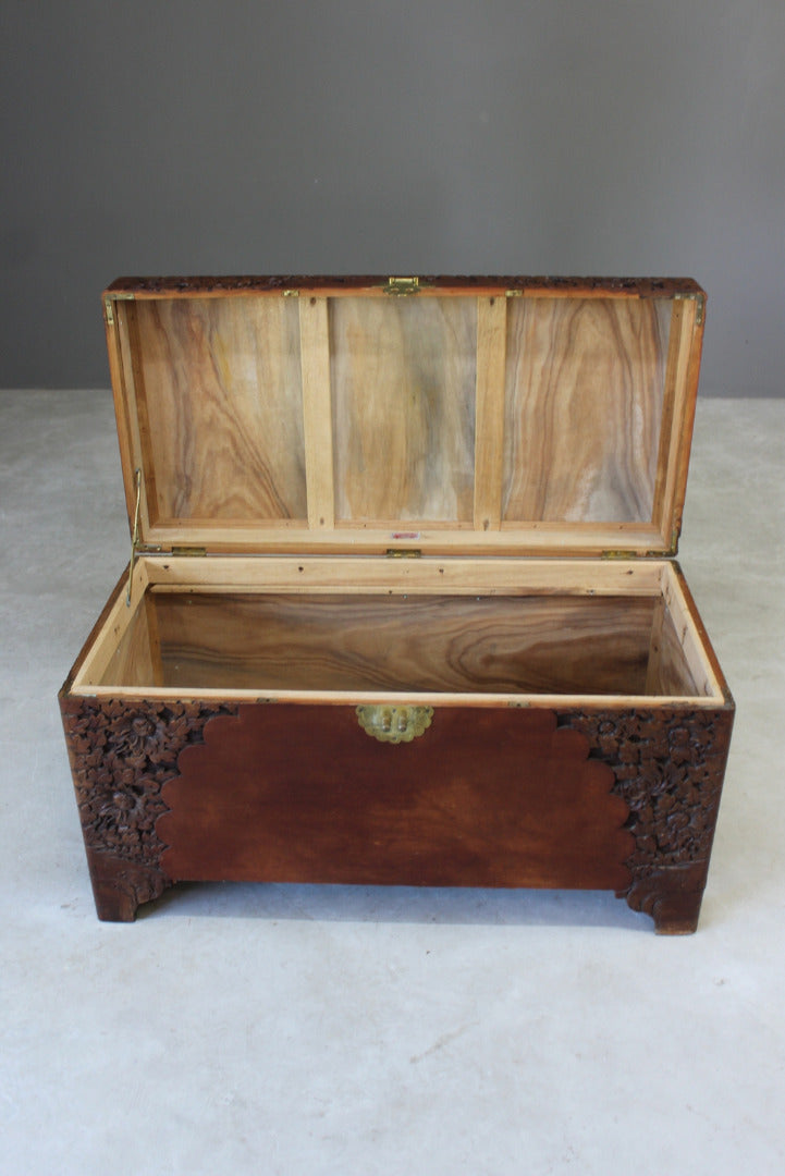 Carved Camphor Chest - Kernow Furniture