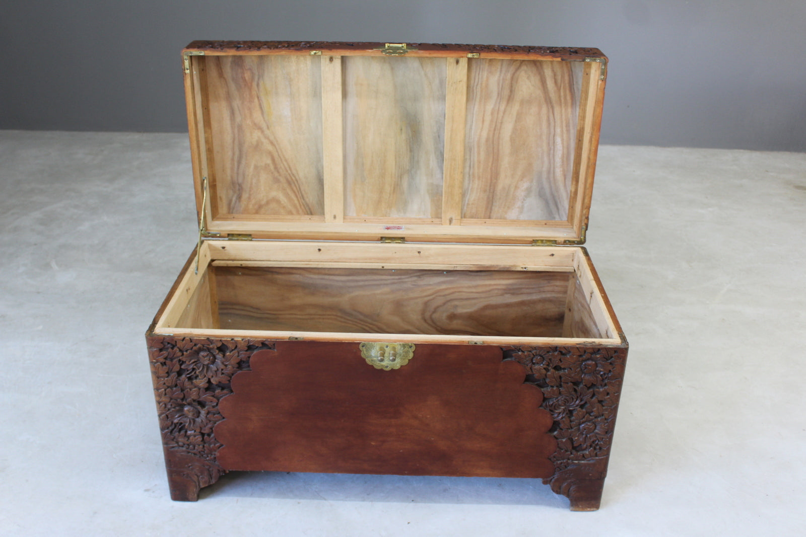 Carved Camphor Chest - Kernow Furniture