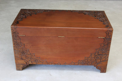 Carved Camphor Chest - Kernow Furniture