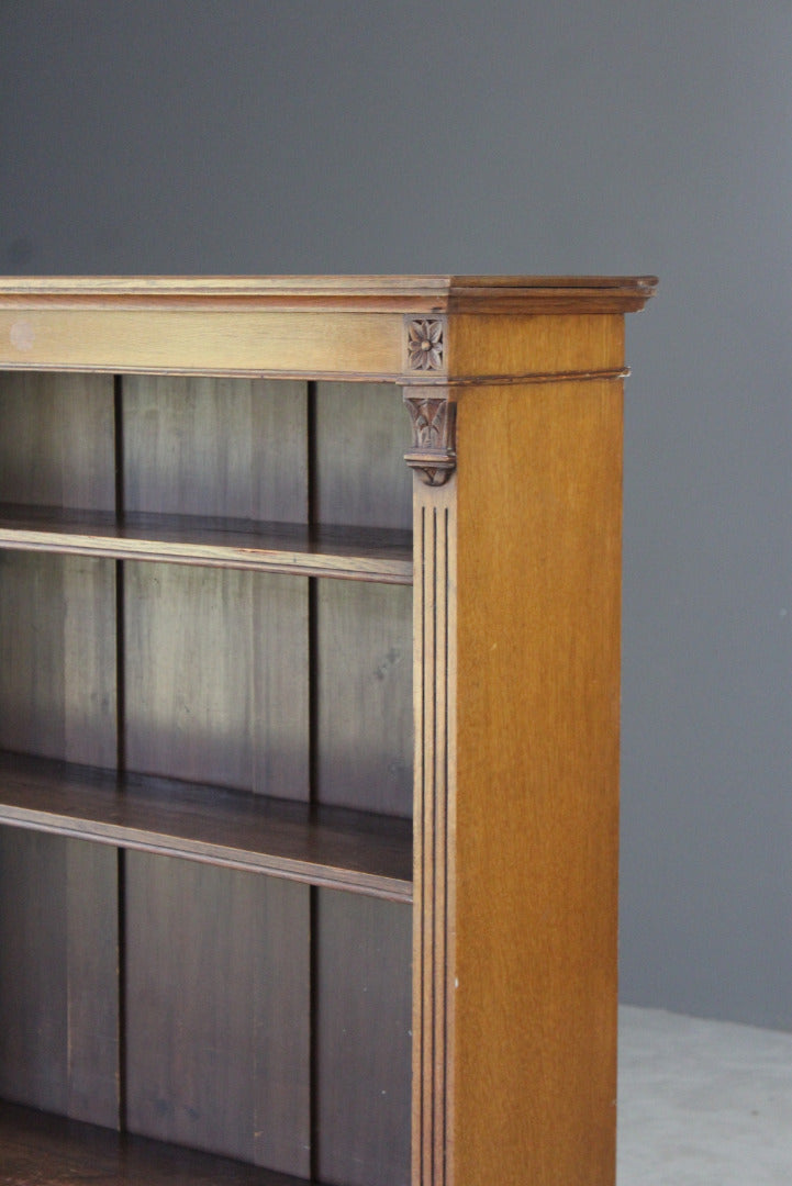 Victorian Oak Freestanding Bookcase - Kernow Furniture