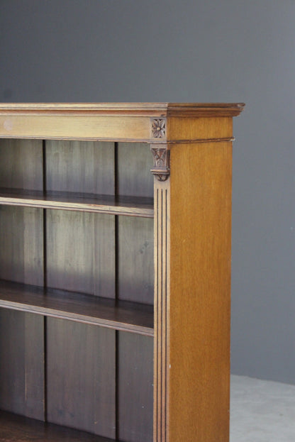 Victorian Oak Freestanding Bookcase - Kernow Furniture