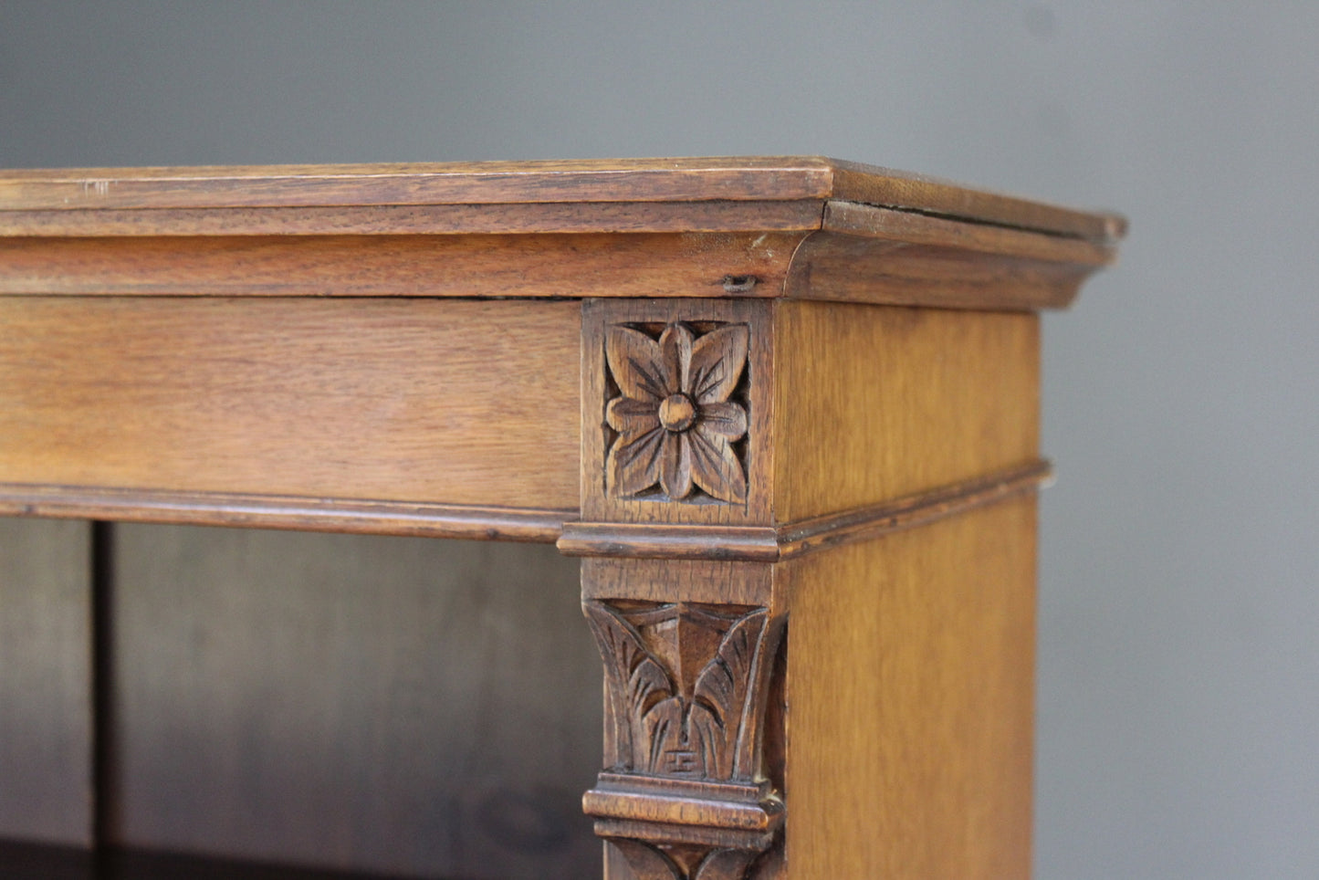 Victorian Oak Freestanding Bookcase - Kernow Furniture