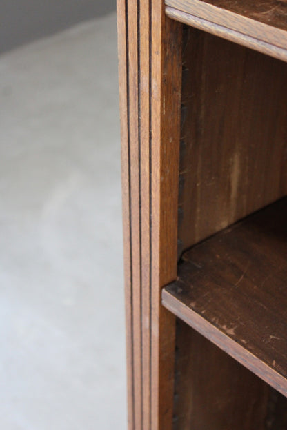 Victorian Oak Freestanding Bookcase - Kernow Furniture