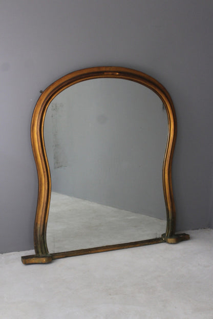 Large Antique Overmantle Mirror - Kernow Furniture