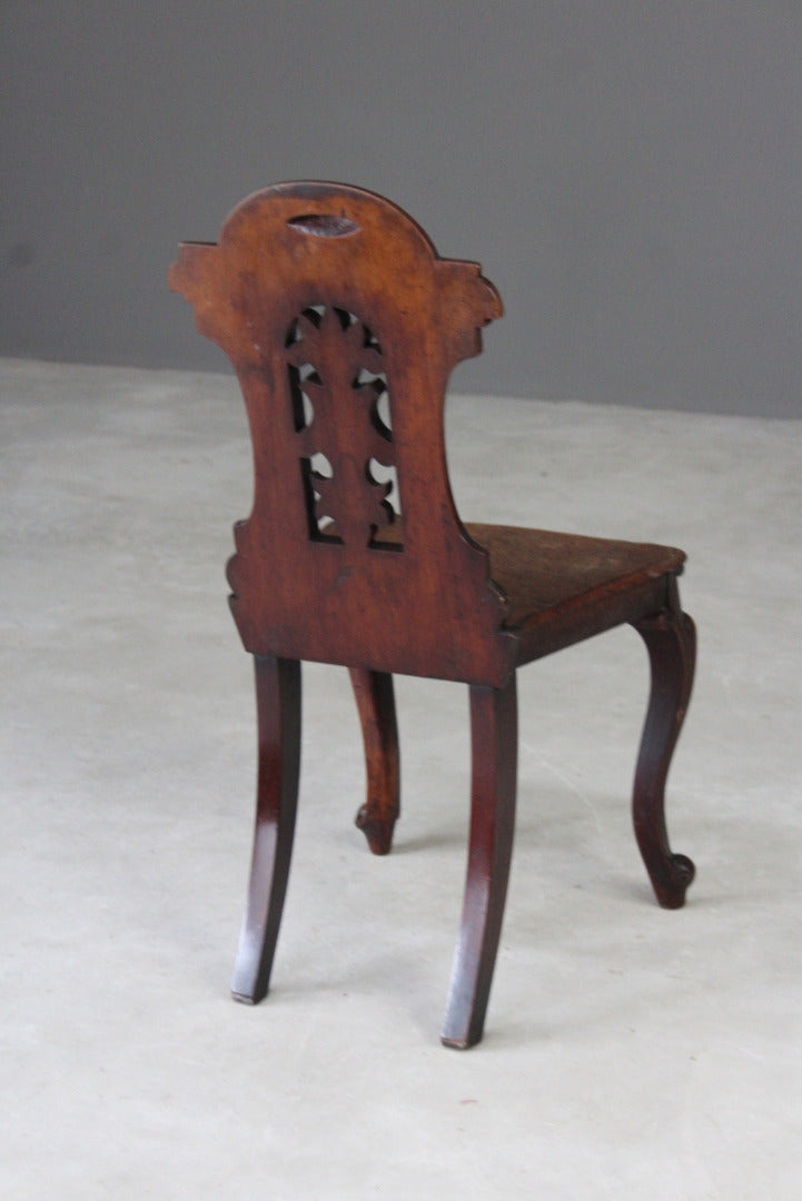 Victorian Mahogany Hall Chair - Kernow Furniture