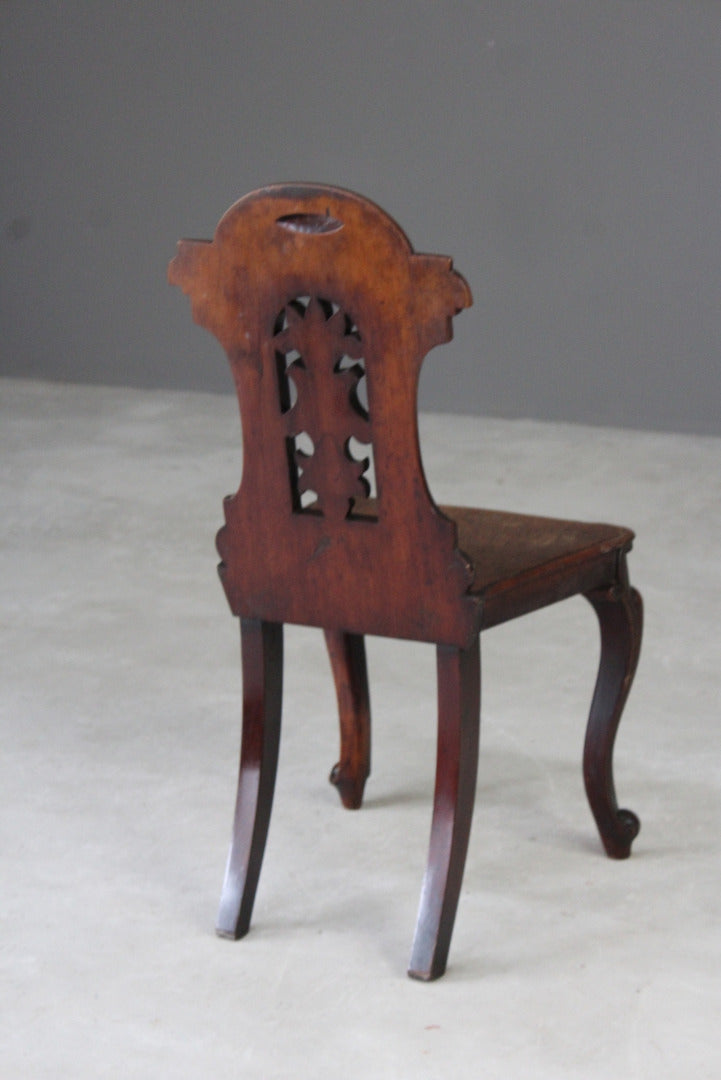 Victorian Mahogany Hall Chair - Kernow Furniture