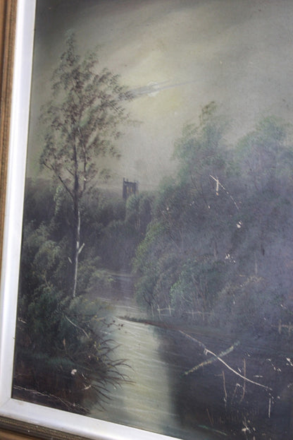 Pair Victorian Framed Landscape - Kernow Furniture