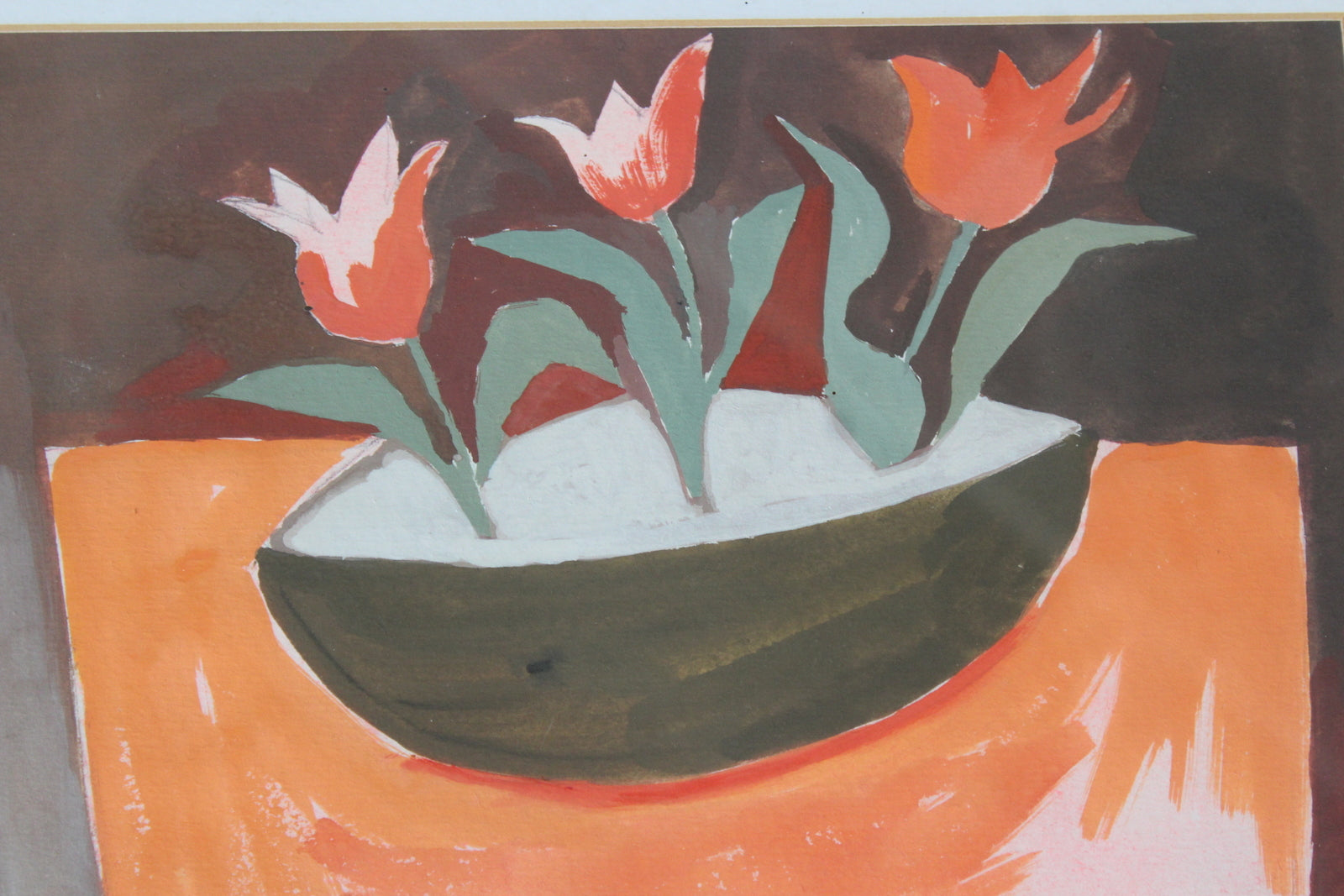 Tulips In Bowl - Adrian Campbell - Kernow Furniture