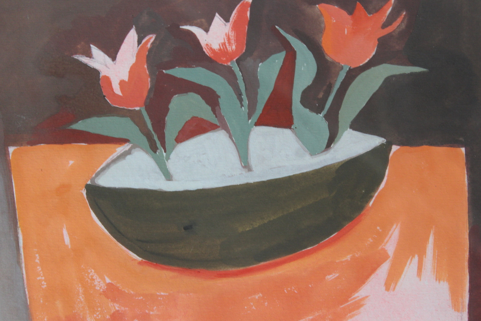 Tulips In Bowl - Adrian Campbell - Kernow Furniture