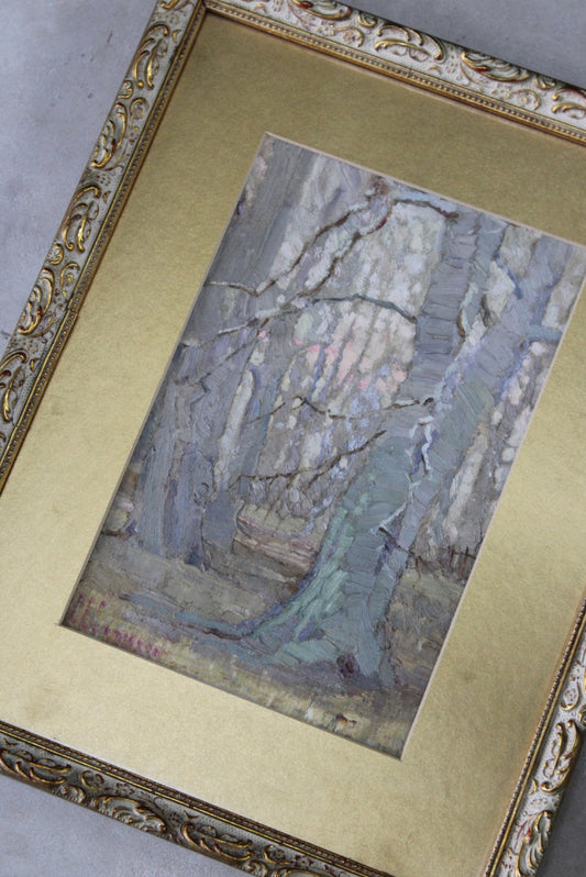 C E Cameron - January Oil Painting - Kernow Furniture