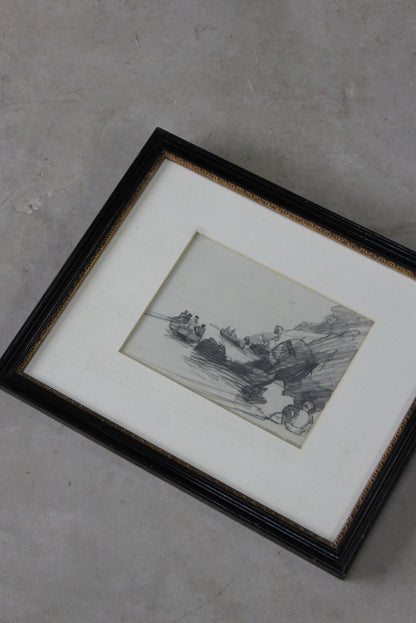 Pencil Drawing F L Emanuel - Kernow Furniture