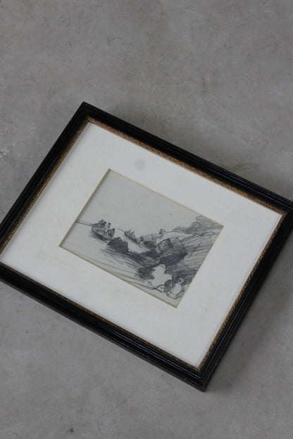 Pencil Drawing F L Emanuel - Kernow Furniture