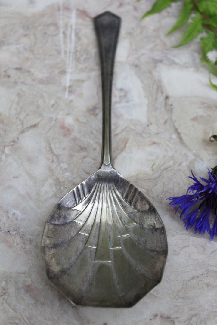 Vintage EPNS Shell Fruit Serving Spoon - Kernow Furniture