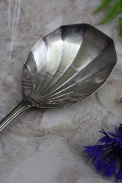 Vintage EPNS Shell Fruit Serving Spoon - Kernow Furniture