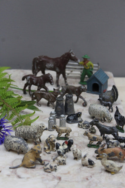 Collection Vintage Lead Farm Animals Toys - Kernow Furniture