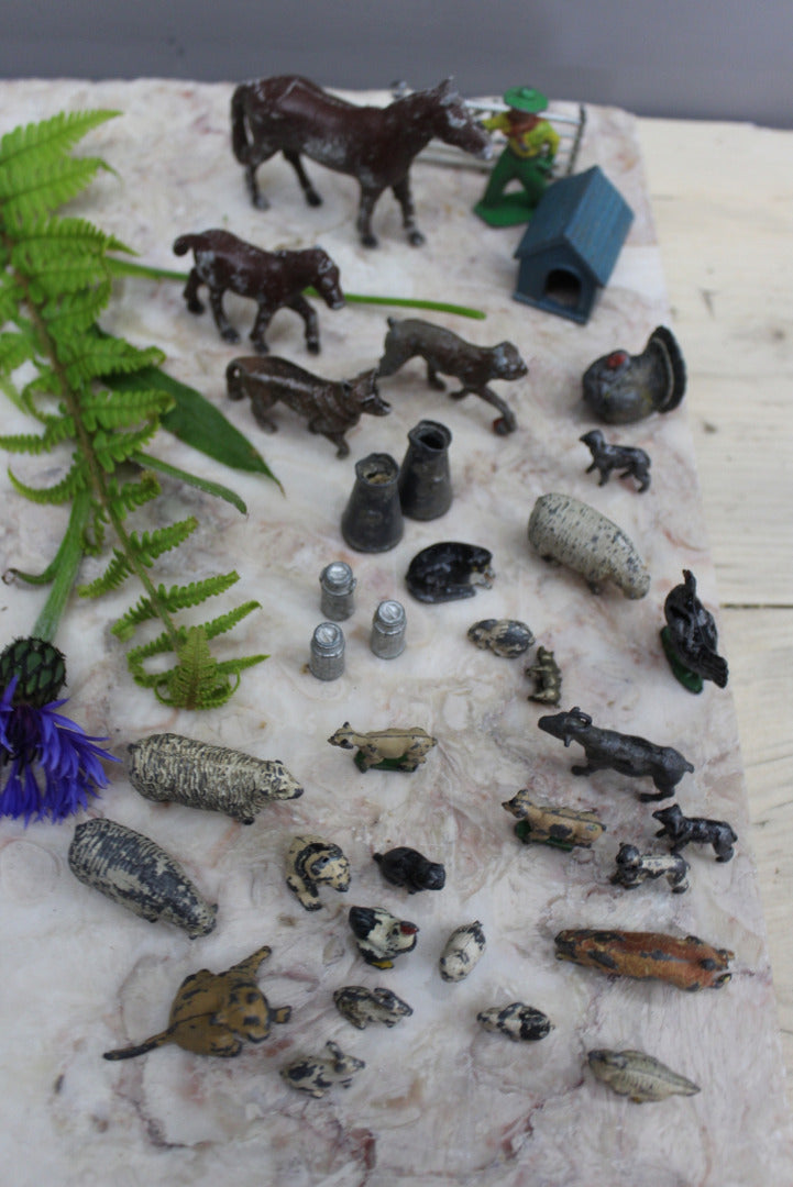 Collection Vintage Lead Farm Animals Toys - Kernow Furniture