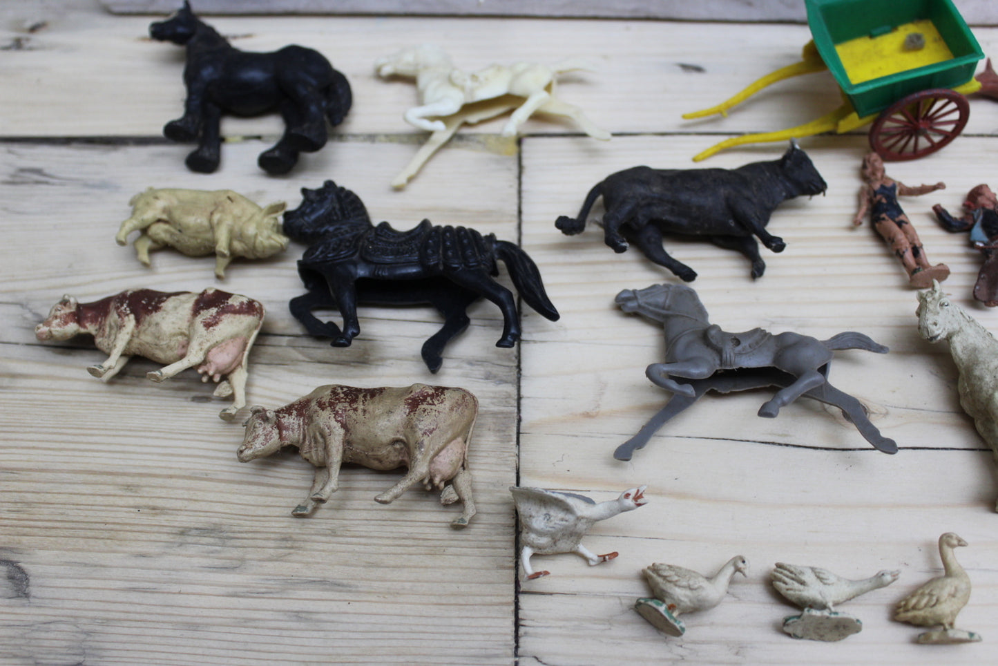 Collection Vintage Plastic Farm Animals - Kernow Furniture