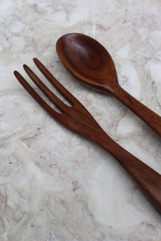 Teak Salad Servers - Kernow Furniture