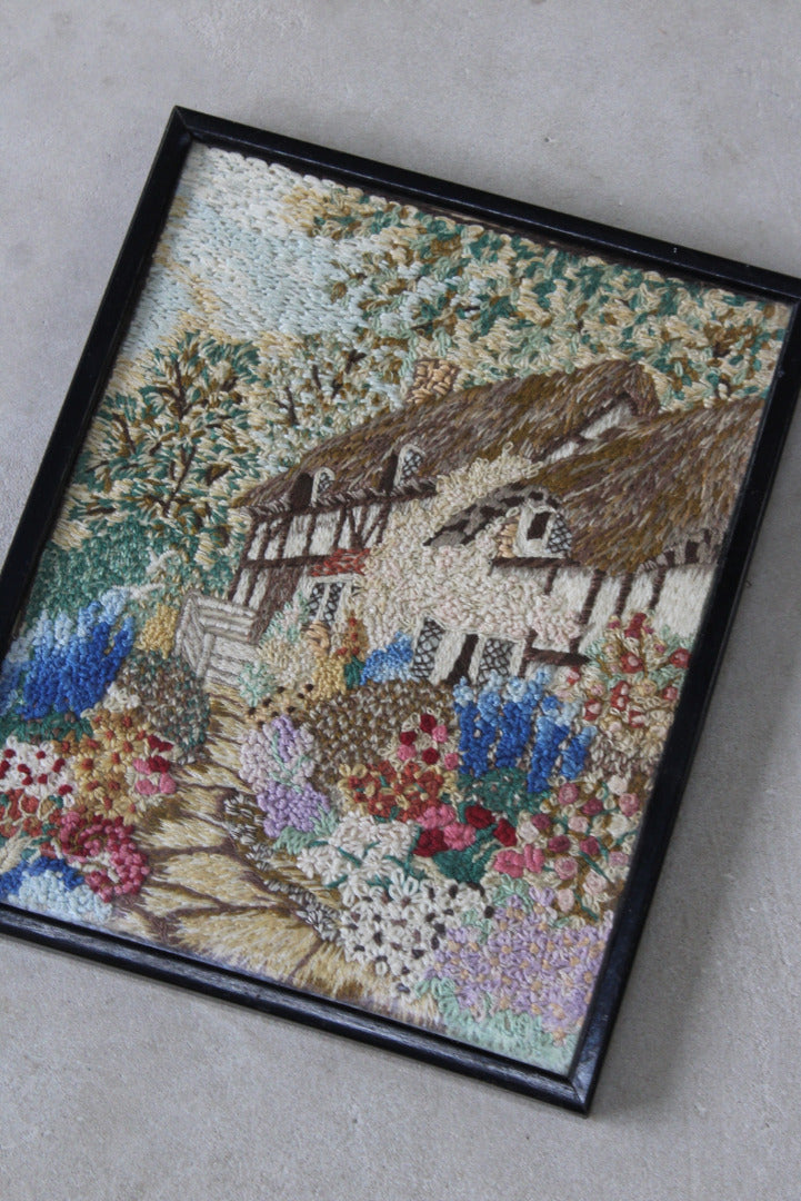 Kitsch Tapestry Cottage Scene - Kernow Furniture