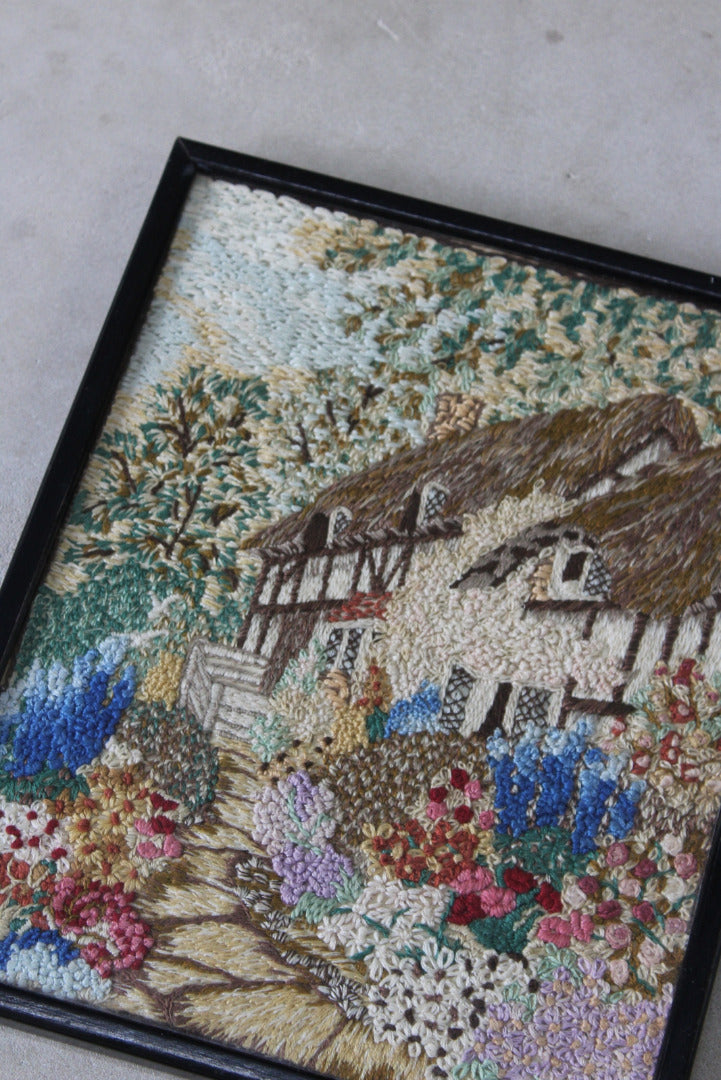 Kitsch Tapestry Cottage Scene - Kernow Furniture