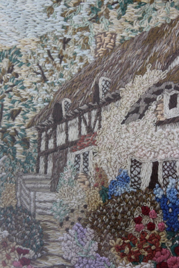 Kitsch Tapestry Cottage Scene - Kernow Furniture