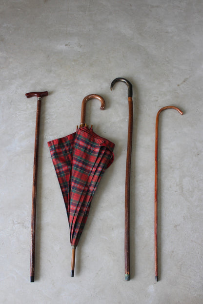 Vintage Walking Sticks & Umbrella - Kernow Furniture