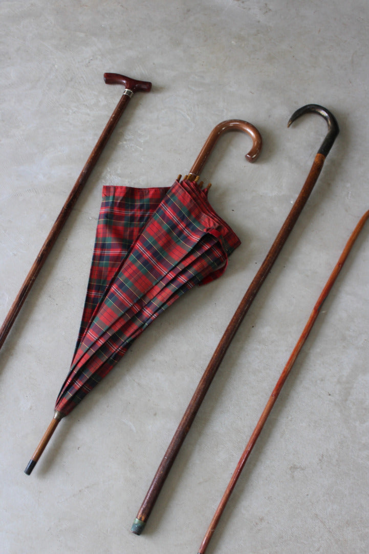 Vintage Walking Sticks & Umbrella - Kernow Furniture