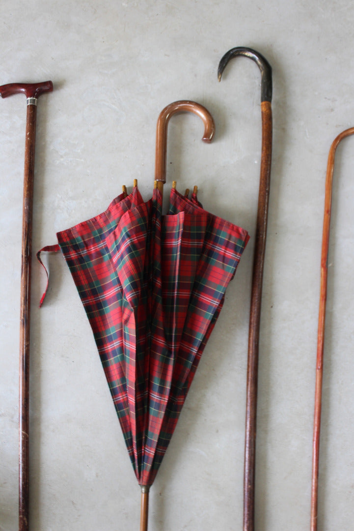 Vintage Walking Sticks & Umbrella - Kernow Furniture