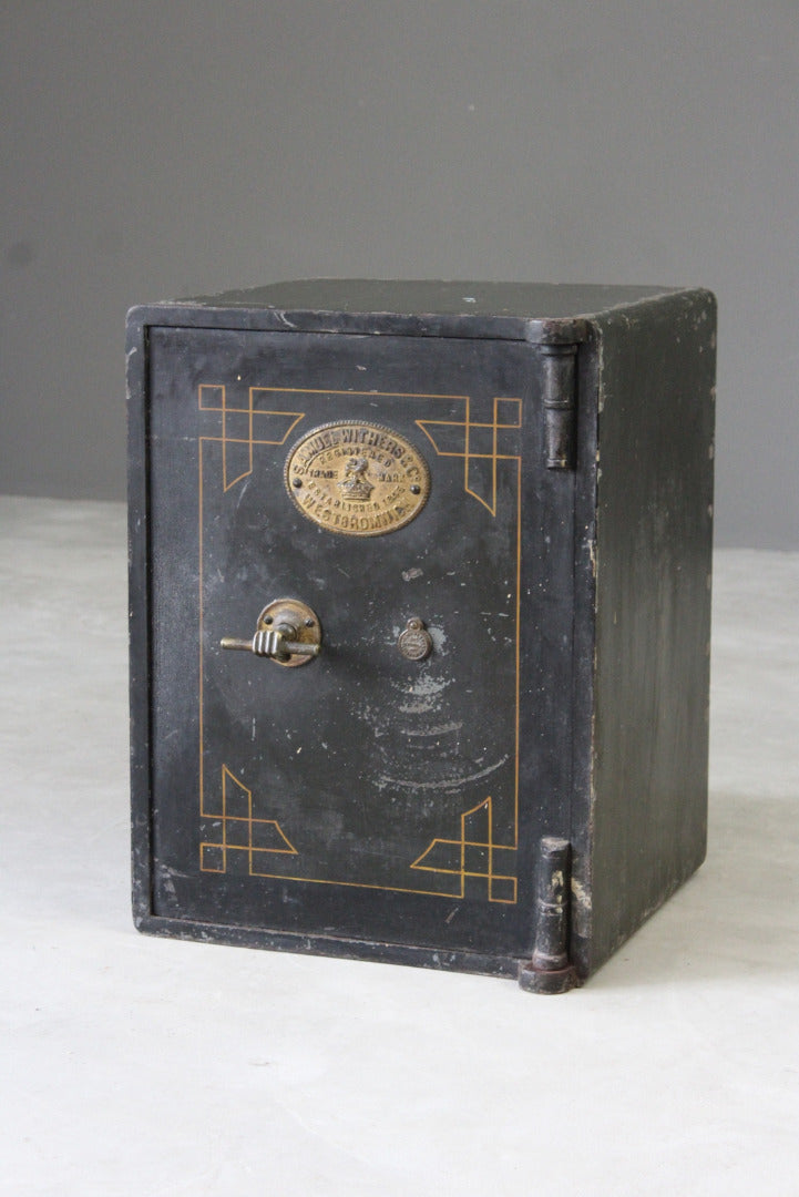 Antique Samuel Withers Iron Safe - Kernow Furniture