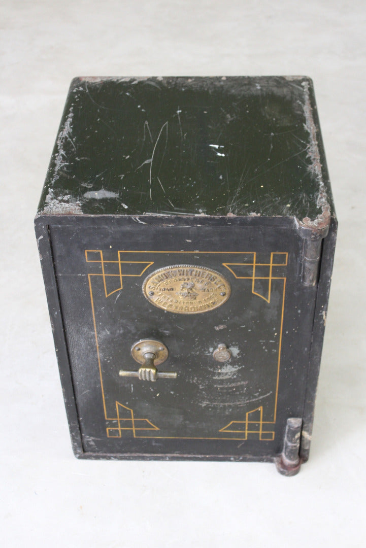 Antique Samuel Withers Iron Safe - Kernow Furniture