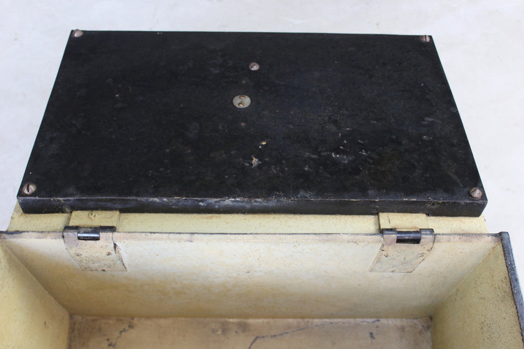 Large Antique Iron Strong Box Safe - Kernow Furniture