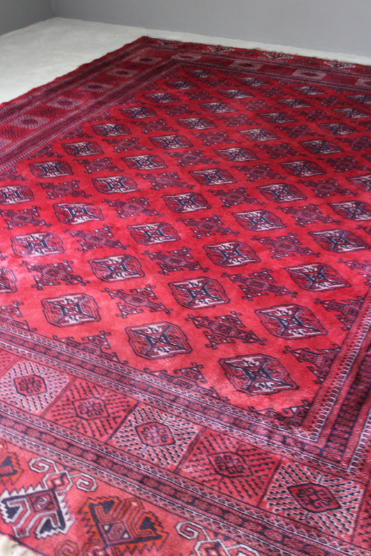 Large Dowlatabad Red Afghan Carpet - Kernow Furniture