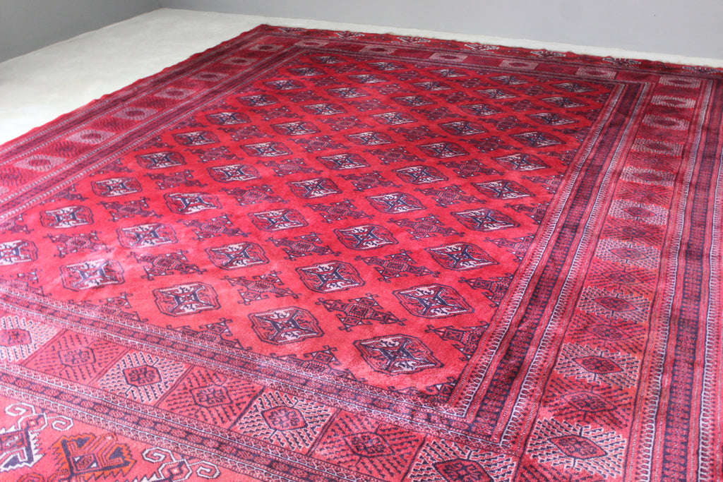Large Dowlatabad Red Afghan Carpet - Kernow Furniture