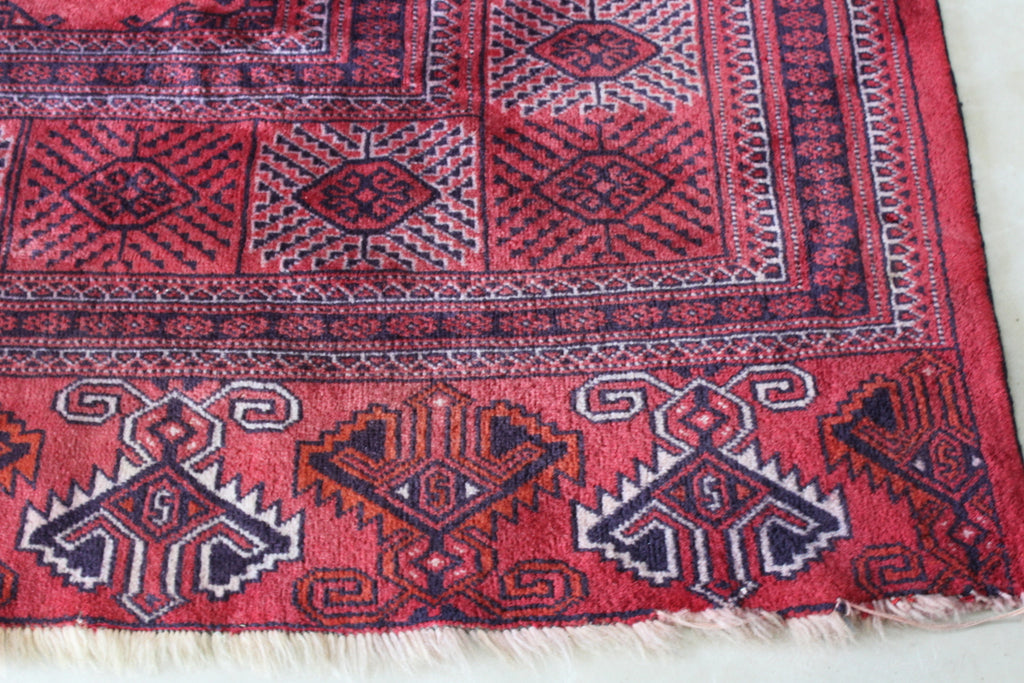 Large Dowlatabad Red Afghan Carpet - Kernow Furniture