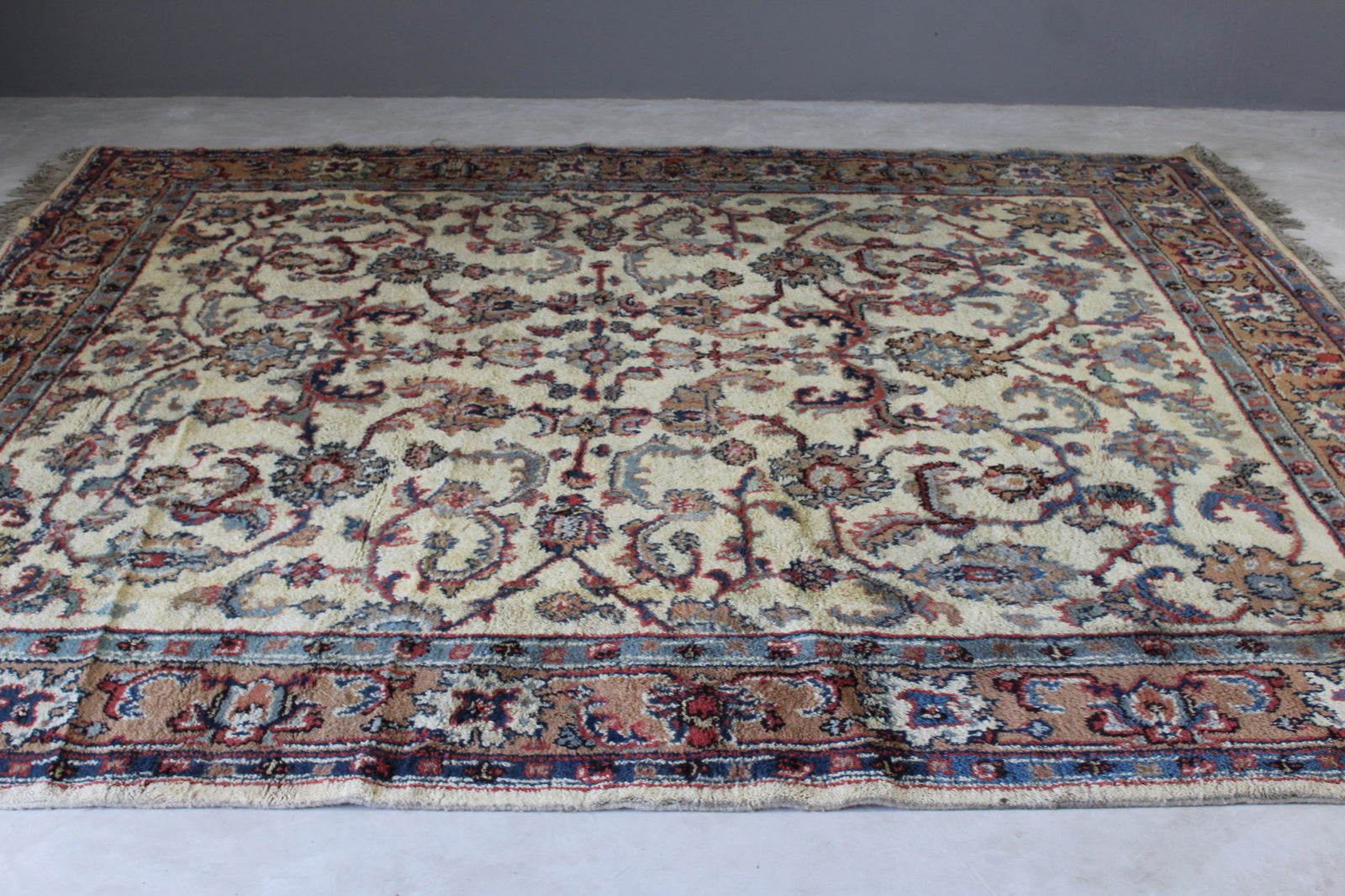 Large Indian Wool Rug - Kernow Furniture