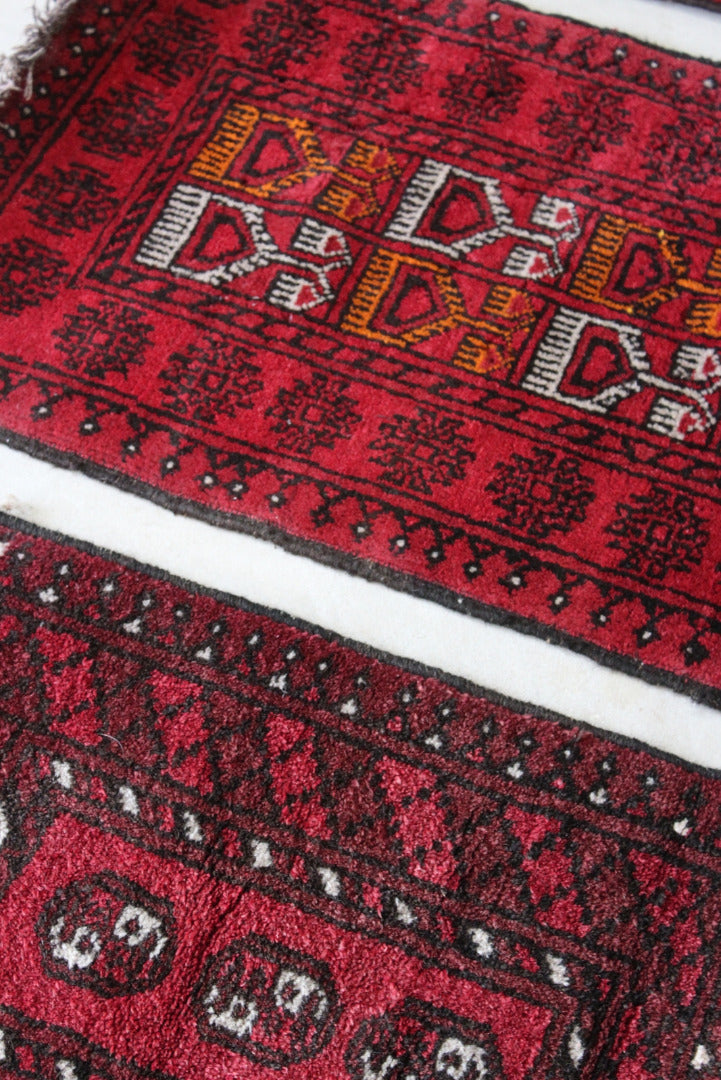 3 Red Afghan Rugs - Kernow Furniture