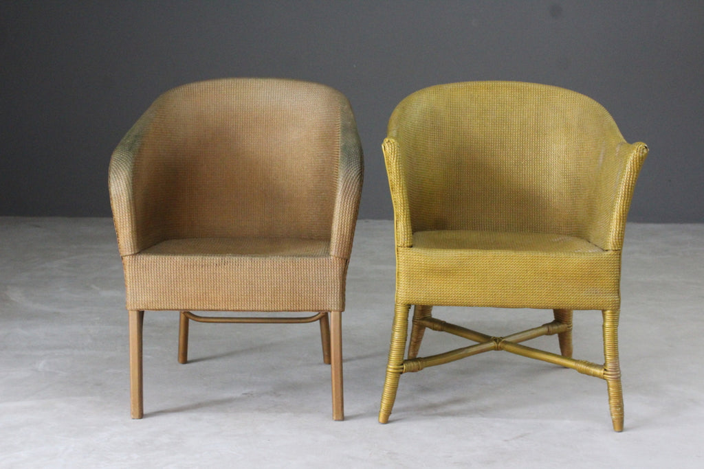 Pair Gold Bedroom Chairs - Kernow Furniture