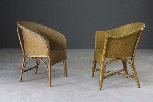 Pair Gold Bedroom Chairs - Kernow Furniture